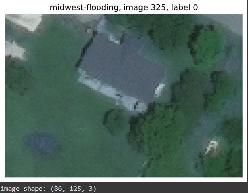 Disaster image data example